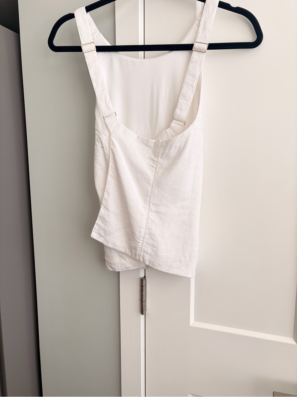 Abercrombie & Fitch White Linen-Blend Open-Back Set Top Size Medium NWT 🛍️ - Picture 6 of 6